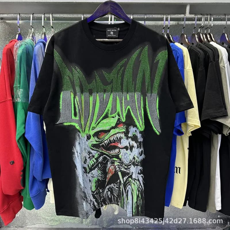 Anti Social Social Club Graphic Tee Alien Print — 013黑色