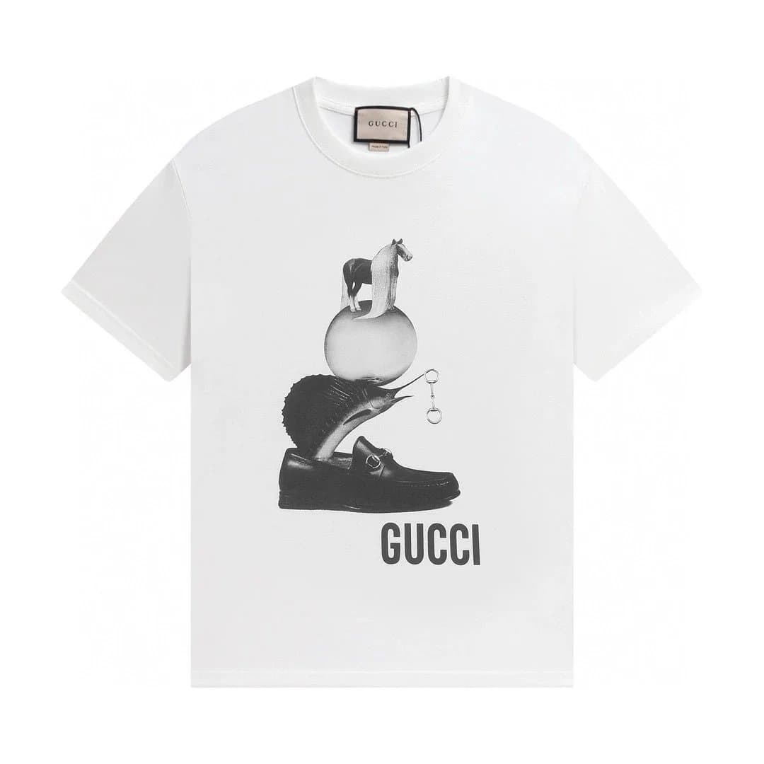 Gucci Logo T-Shirt Rainbow Web — 0103085CPZC