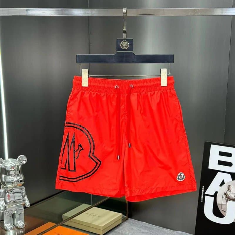 Moncler Logo Shorts Bold Logo — 红色