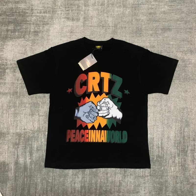 Logo Tee Corteiz Script — 003款式黑色