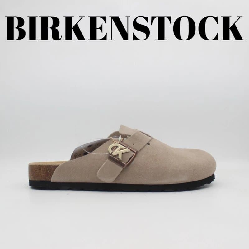 Birkenstock Boston Monogram Strap — 2078米色