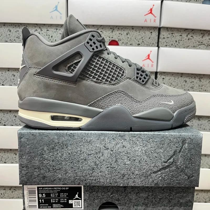 Air Jordan 4 Retro White/Red-Black — 灰色 HF4340-002