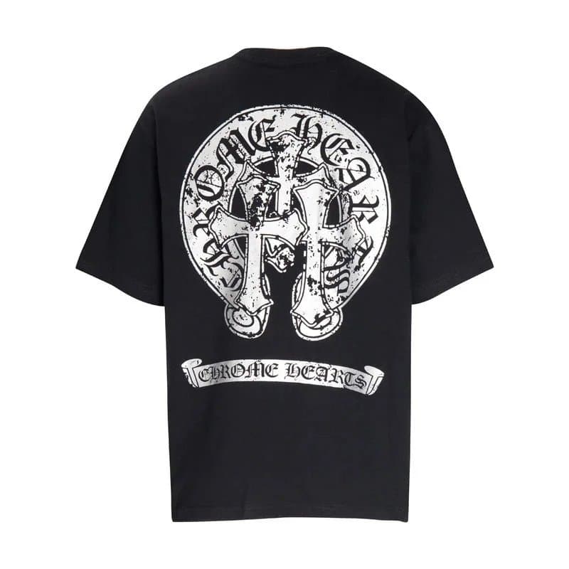 Chrome Hearts Cross Graphic Tee Multi-Cross Print — K6005 black