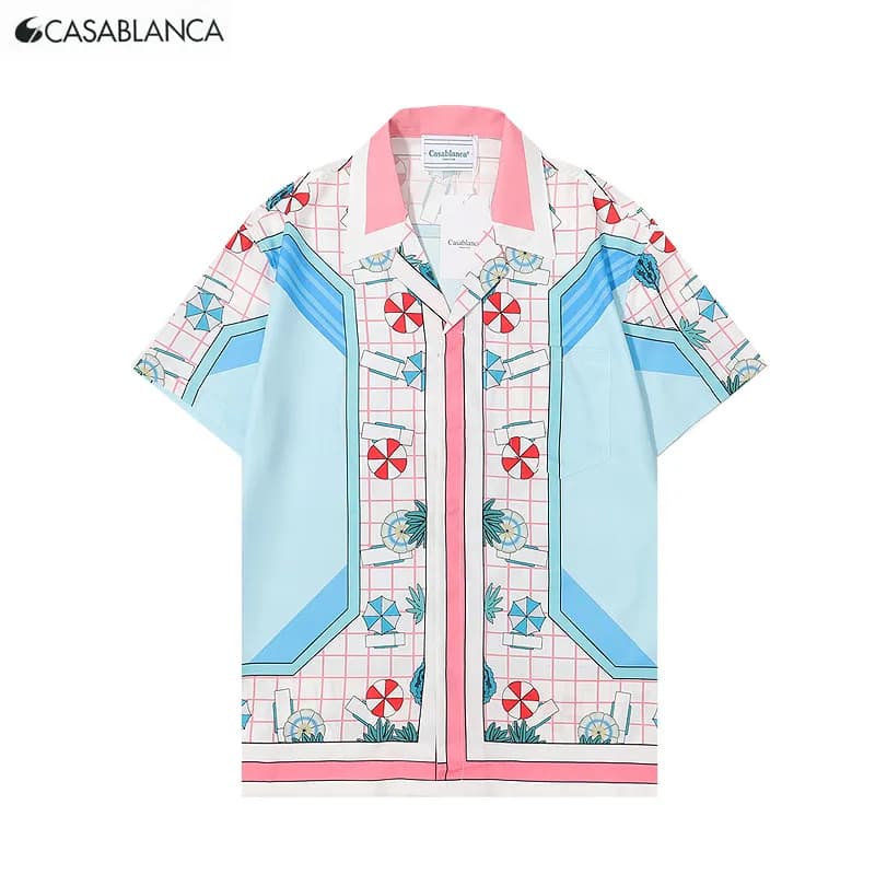 Casablanca Gradient Swim Shorts Lotus Print — Q106