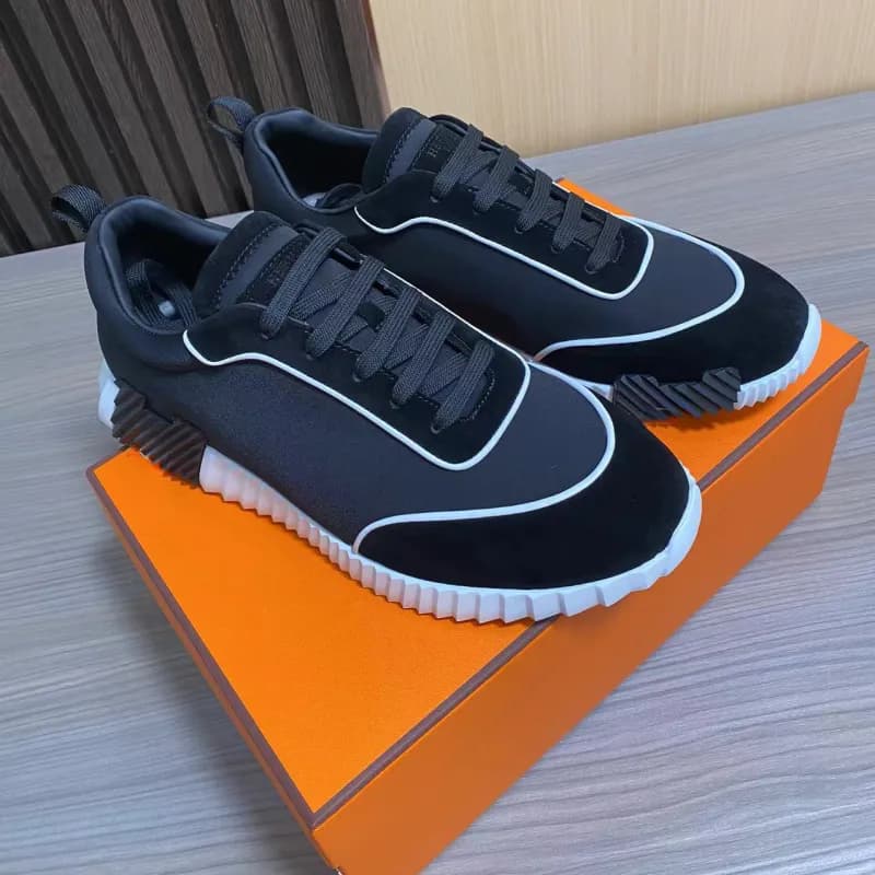 Hermès H-Logo Sneaker White Mesh with Black H — 26莱卡
