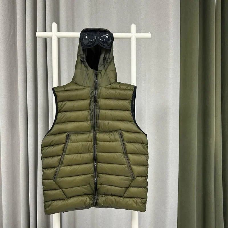C.P. Company Goggle Vest Olive with Goggle Hood