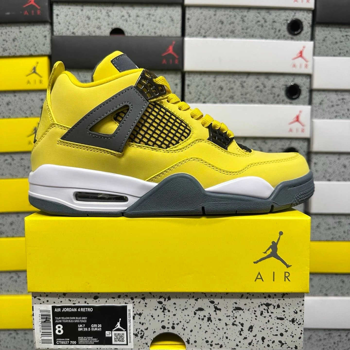 Air Jordan 4 Retro Tour Yellow/Dark Blue Grey