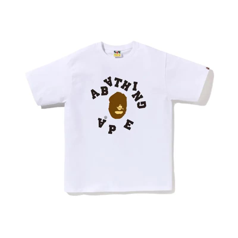 BAPE Ape Head Tee Camo Ape Logo — 708 white