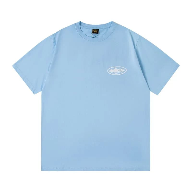 Printed Hooded Jacket Coca-Cola Script All-Over Print — C35 sky blue