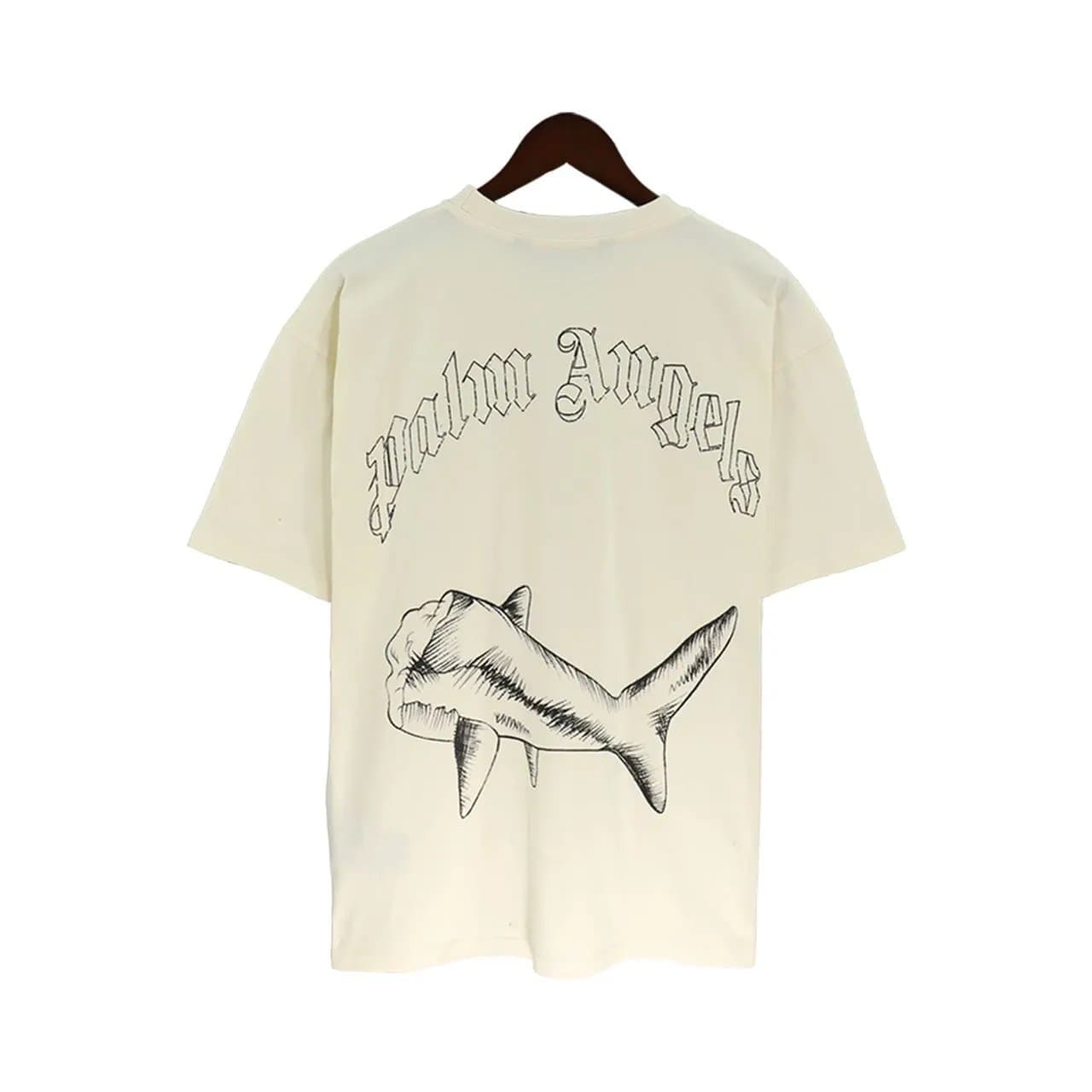 Palm Angels Graphic T-Shirt Shark Print