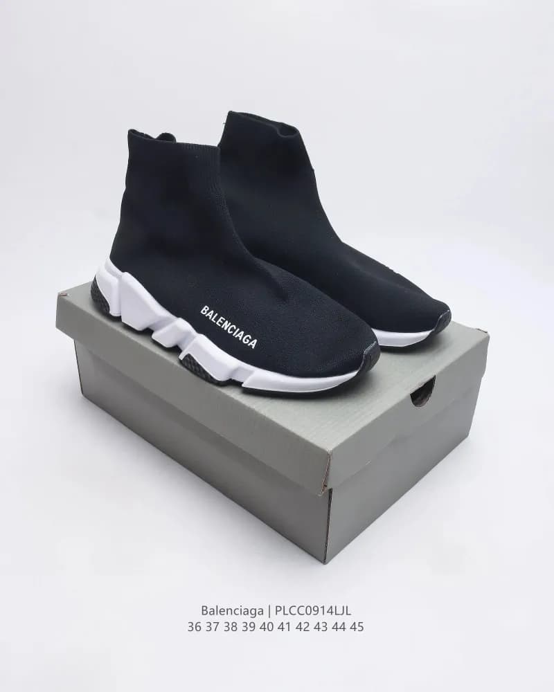 Balenciaga Speed Trainer Black White Red — 6