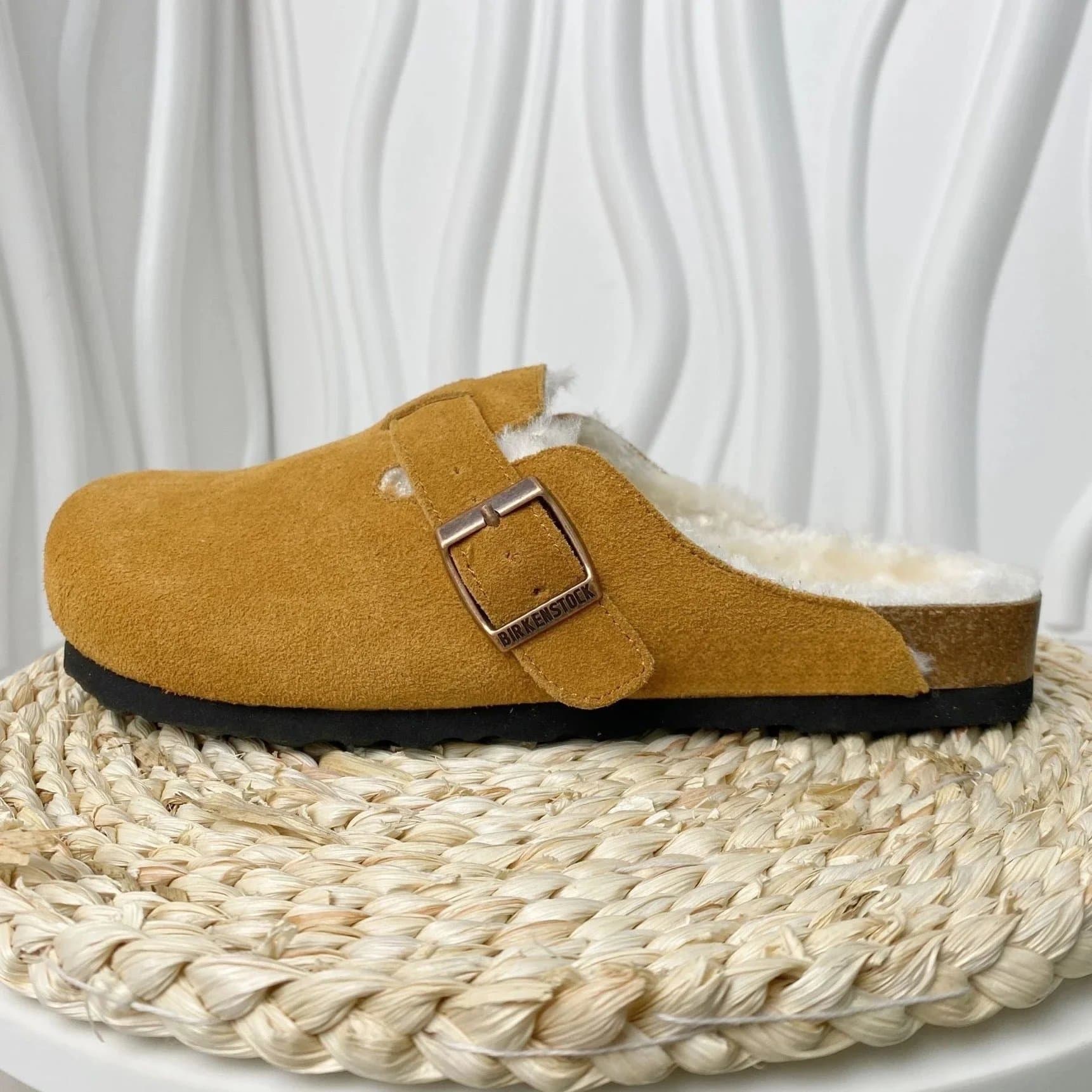 Birkenstock Boston Clog Suede with Shearling Lining