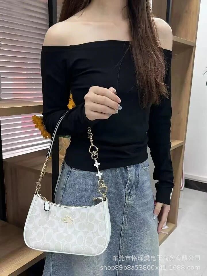 Coach Shoulder Bag Signature Print