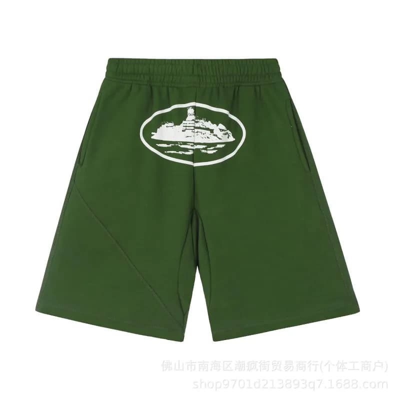 Gallery Dept. Hoodie and Joggers Set Yacht Logo — 绿色短裤