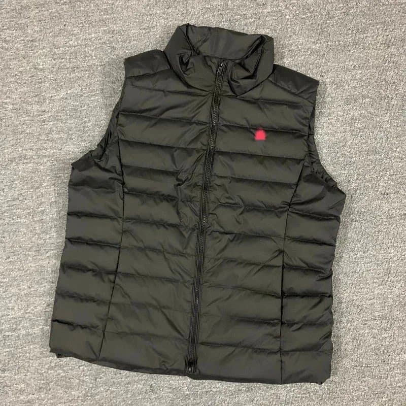 The North Face Puffer Vest Black with Red Logo