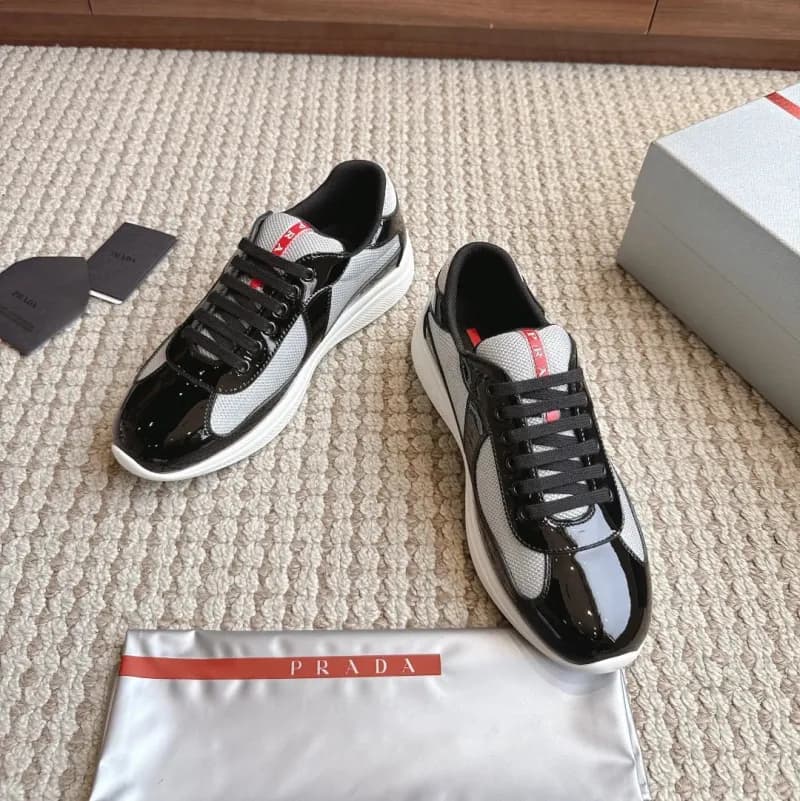 Prada Linea Rossa Sneaker Patent and Mesh