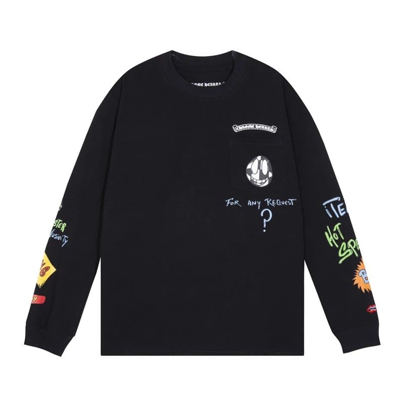 Chrome Hearts Long Sleeve Tee Graphic Pocket