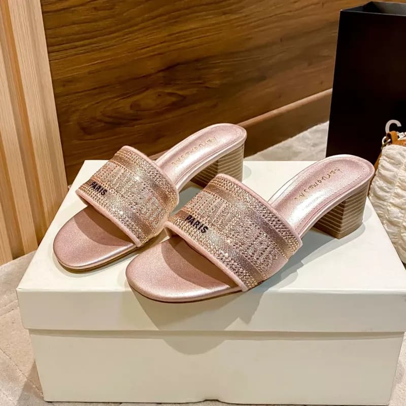 Dior B22 Slide Metallic Pink