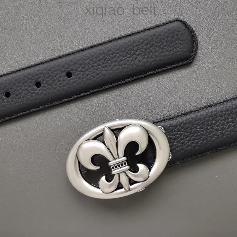 Chrome Hearts Leopard Print Belt Blue Leopard — 9古银