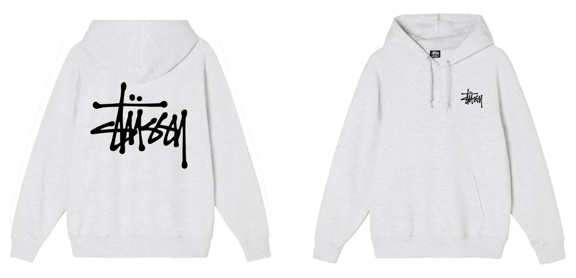Stüssy Classic Logo Hoodie Heather Grey