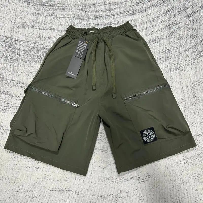 Stone Island Logo Patch Shorts Black — SD15
