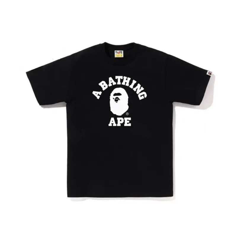 BAPE Graphic Tee Multi-Logo Print — D008黑色