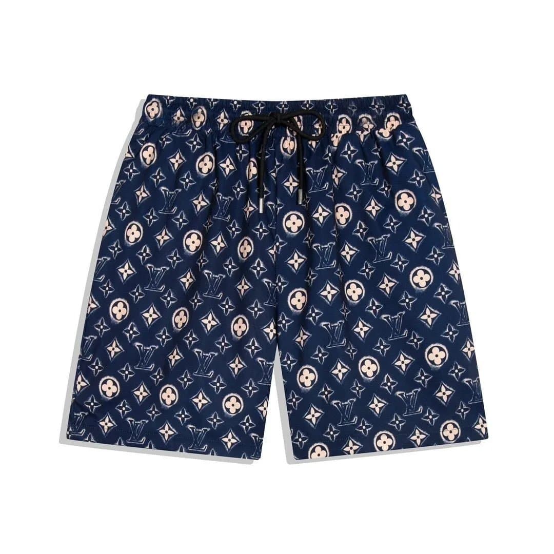 Louis Vuitton Monogram Swim Shorts Navy with Cream Monogram