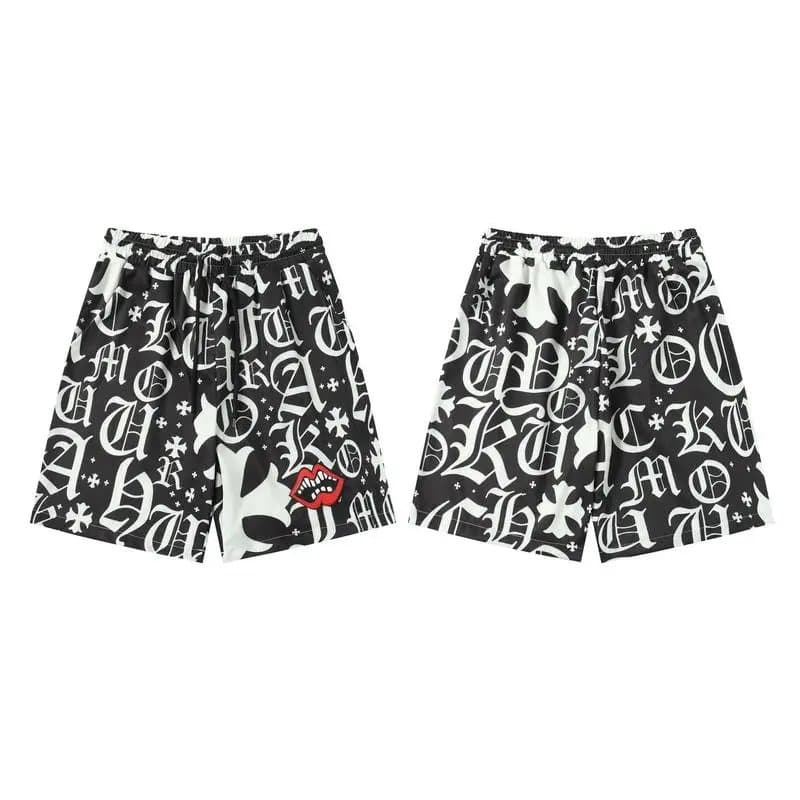 Travis Scott Logo Shorts White Script — 29