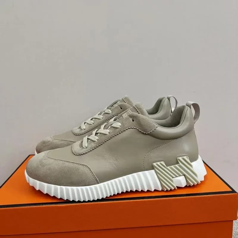 Hermès H-Boot Sneaker White with Black H Logo — 14
