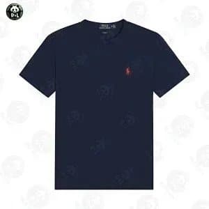 Polo Ralph Lauren Polo Tee Embroidered Logo — 藏蓝+红标