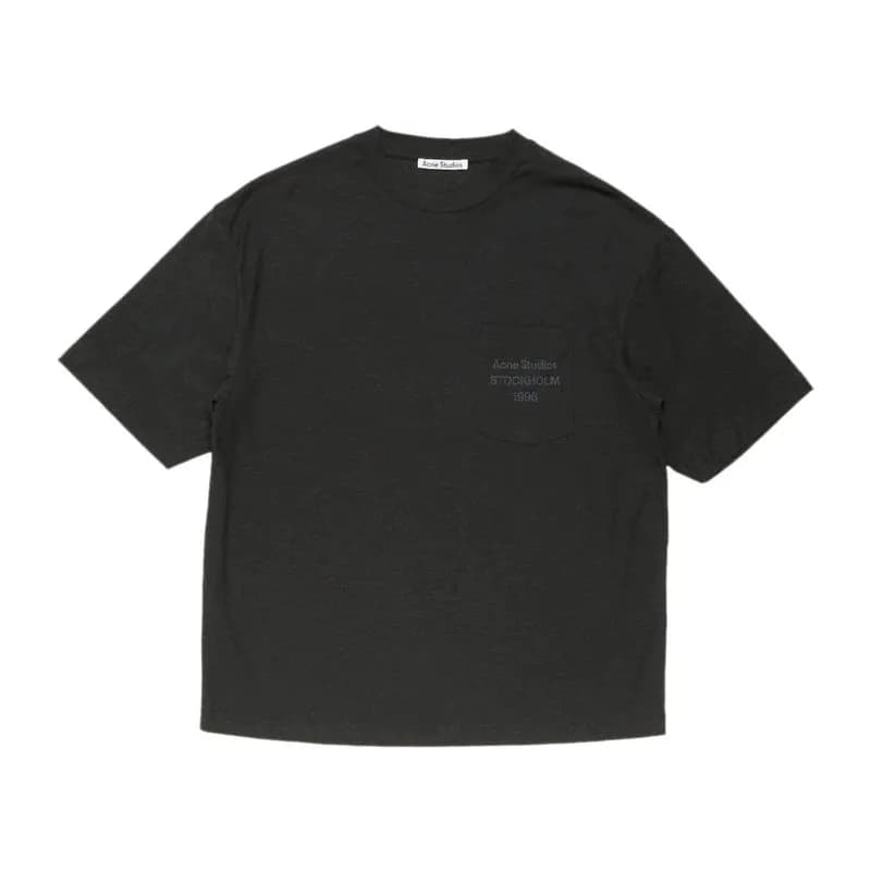 Acne Studios Cotton T-Shirt Washed Grey — 黑色（AC595）