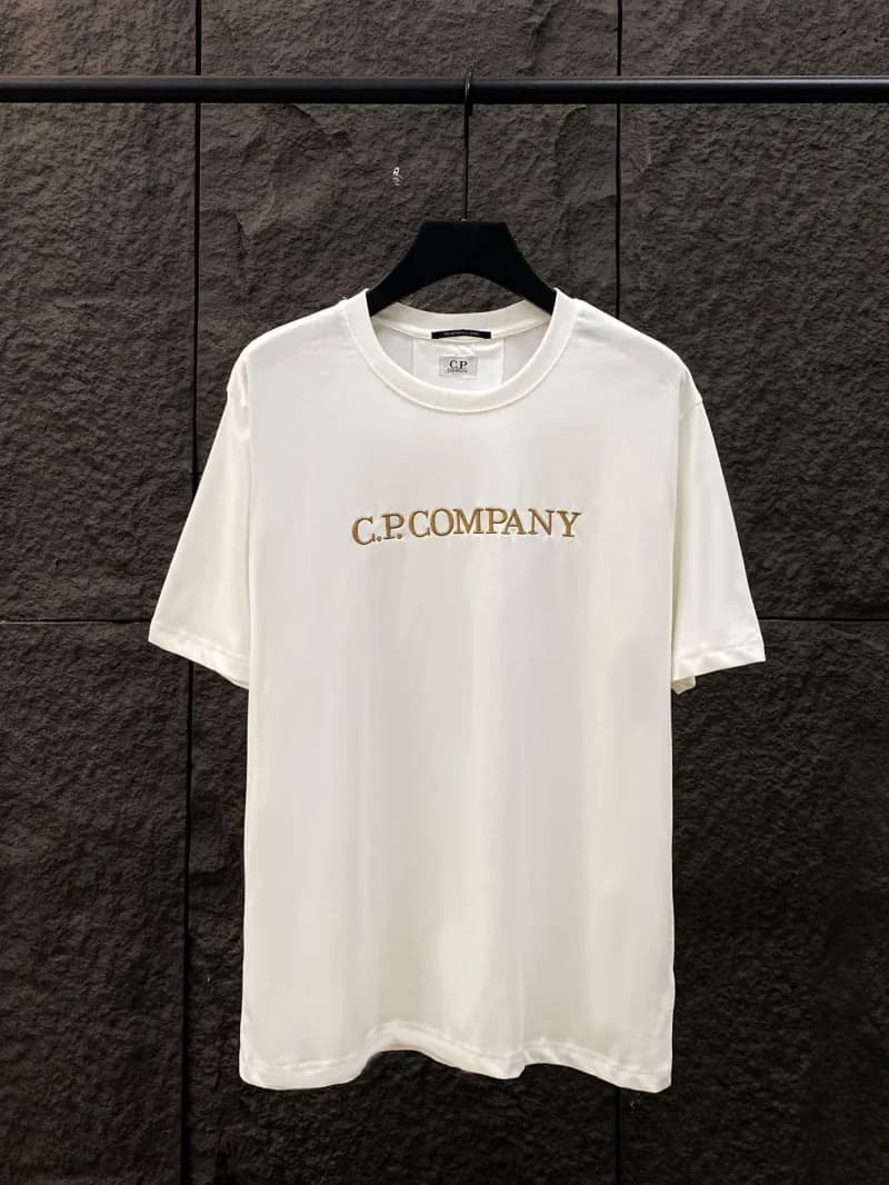 C.P. Company Logo T-Shirt Gold Embroidered