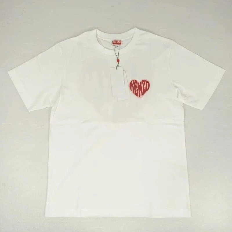 Kenzo Heart Logo T-Shirt Red Heart