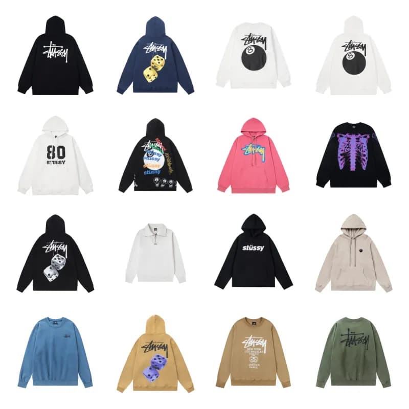 Stüssy Hooded Sweatshirt Tie-Dye — Customizable patterns