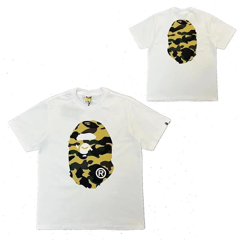 BAPE Ape Head Tee Camo Ape Head — 银色  1003白黄