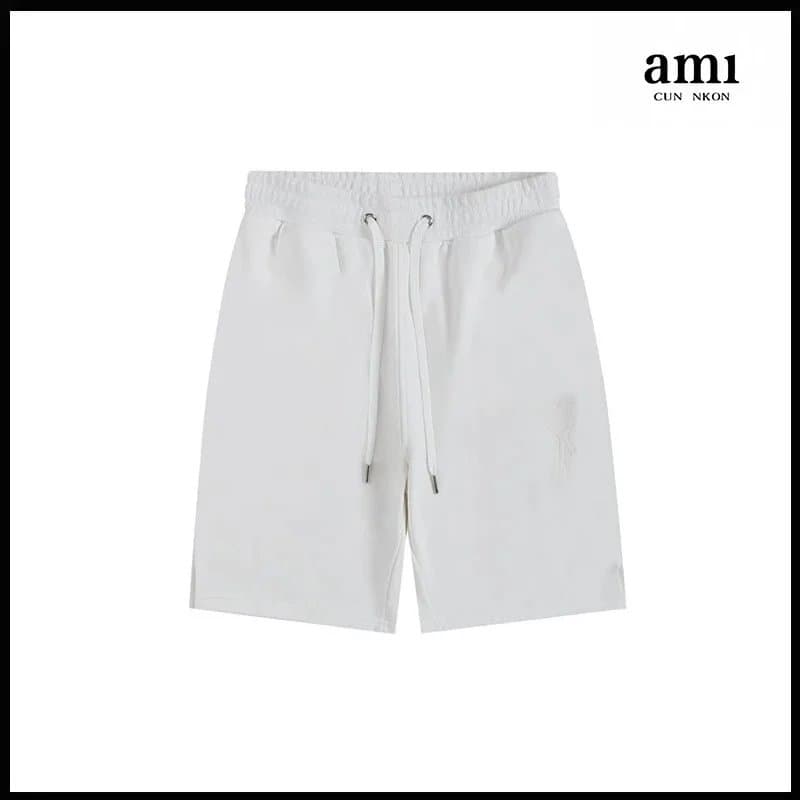 AMI Paris Drawstring Shorts Distressed