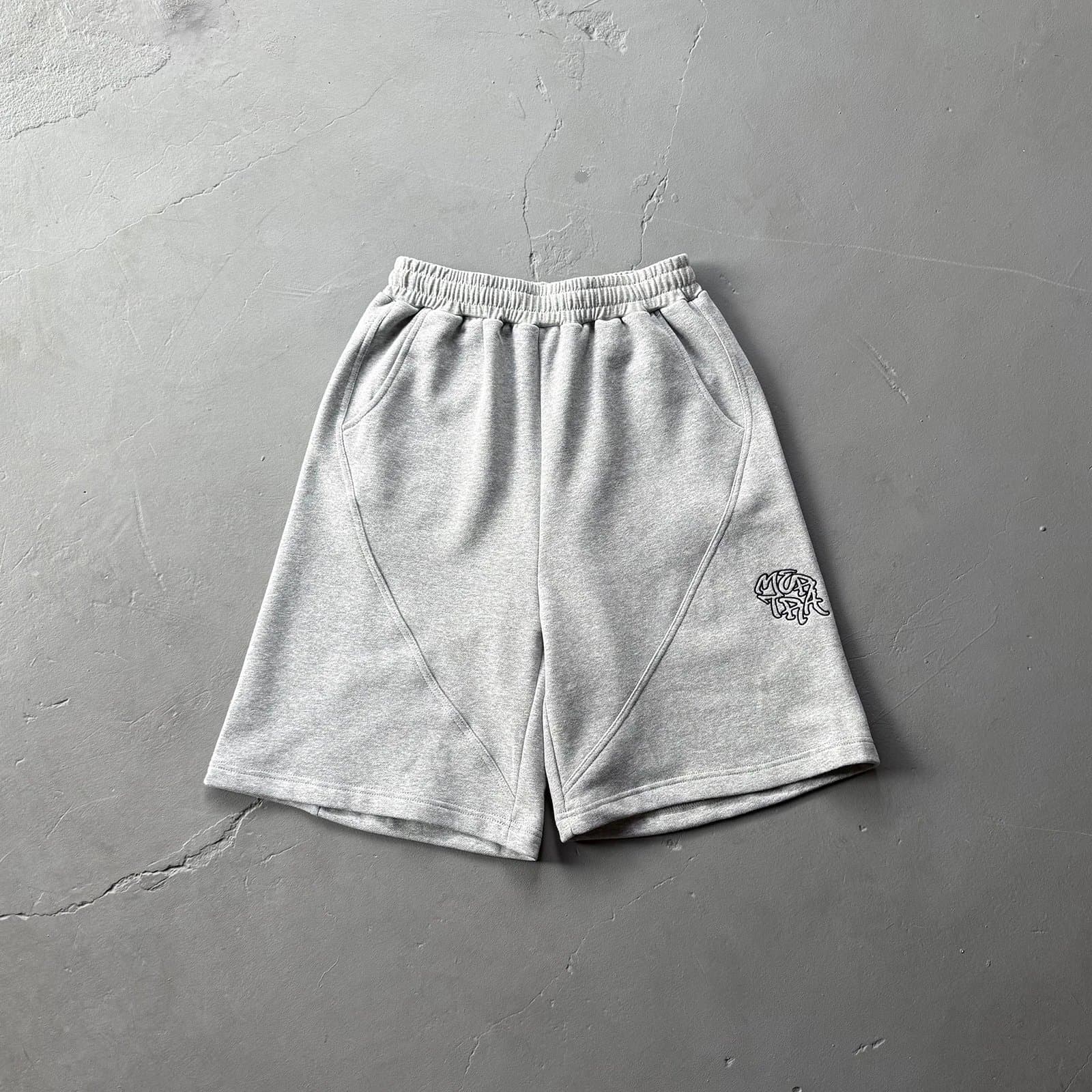 Sp5der Logo Shorts Heather Grey