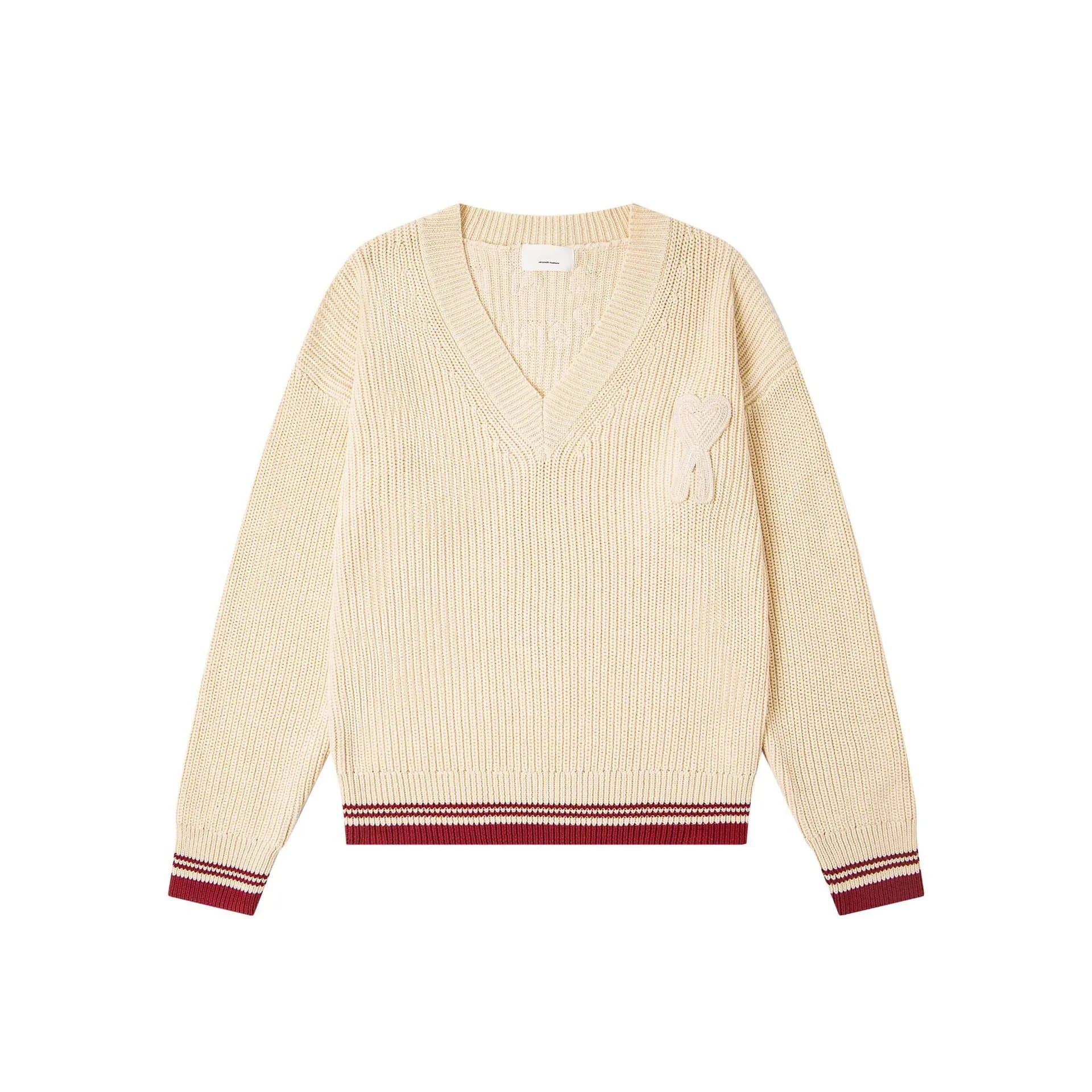 Amiri Knit Cardigan Heart Logo — 307#杏色