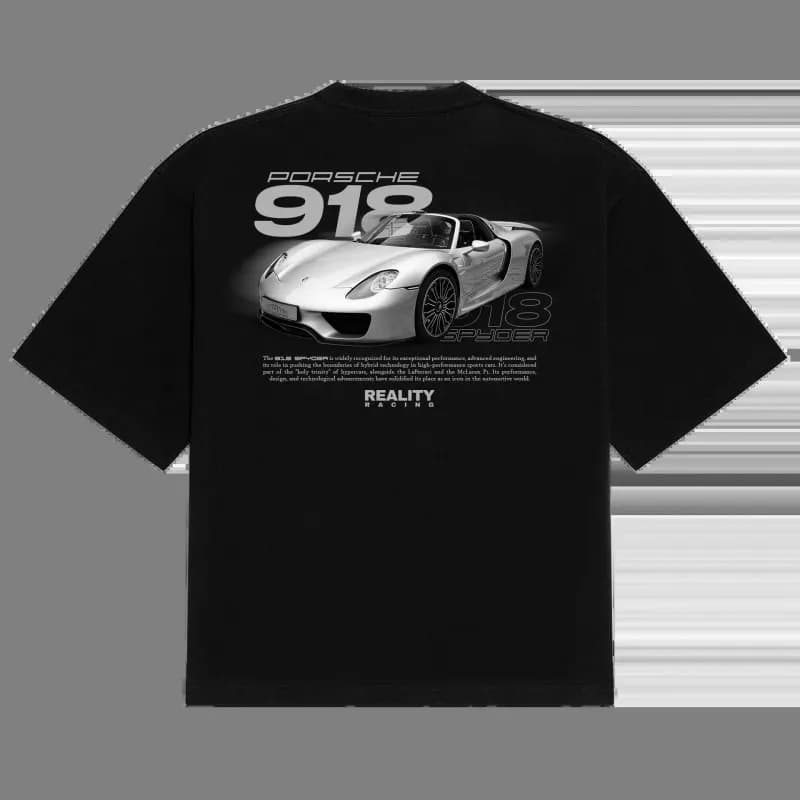 Porsche 918 Spyder Graphic Tee Reality Racing Print