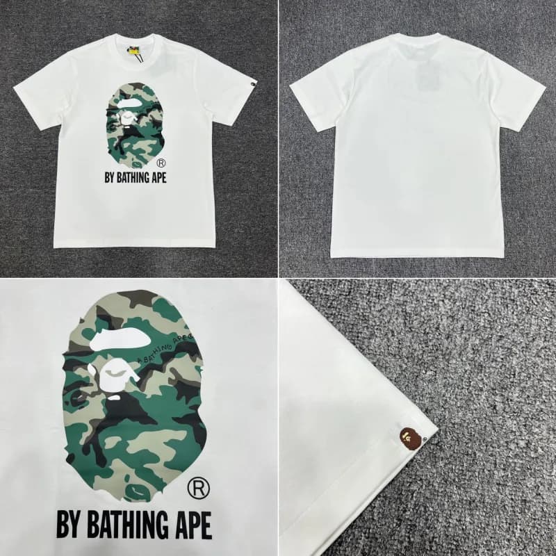 BAPE Short-Sleeve Tee Camo Ape Head