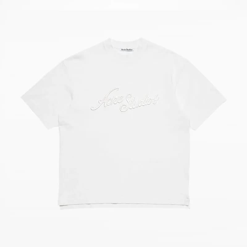 Acne Studios Cotton T-Shirt Washed Grey — 白色（AC908065）