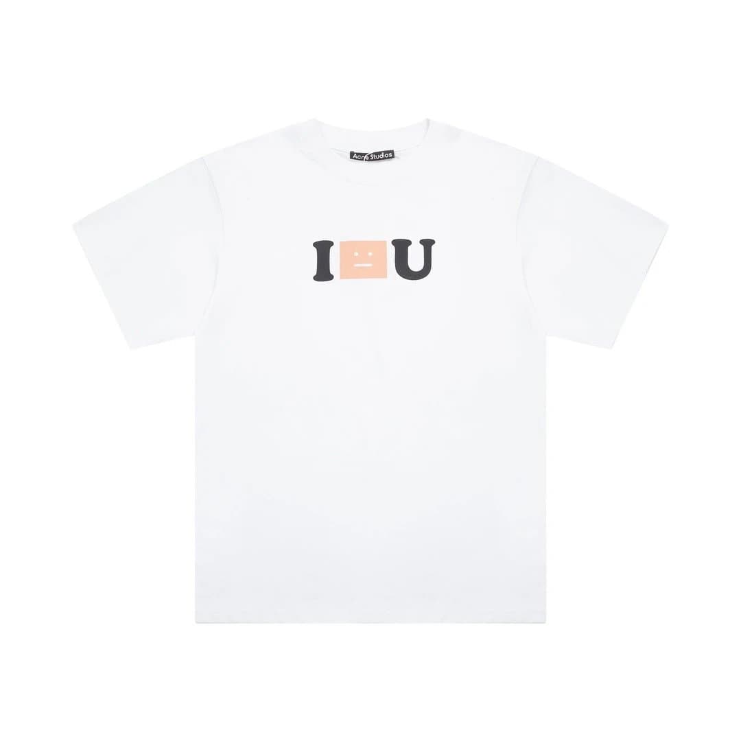 Acne Studios Face Patch T-Shirt Beige — 1198白色