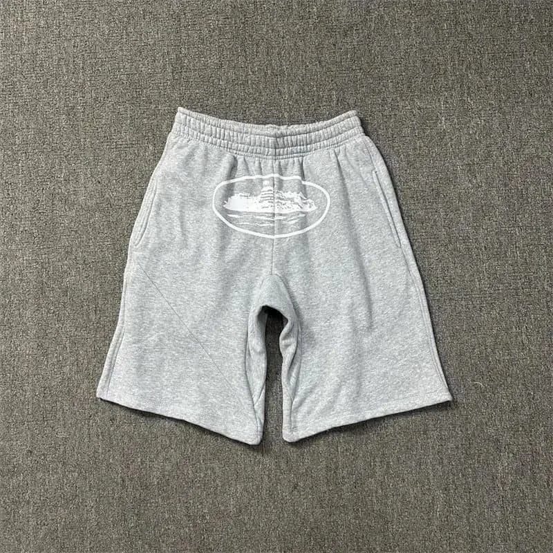 Travis Scott Logo Shorts Gold Script — 灰色