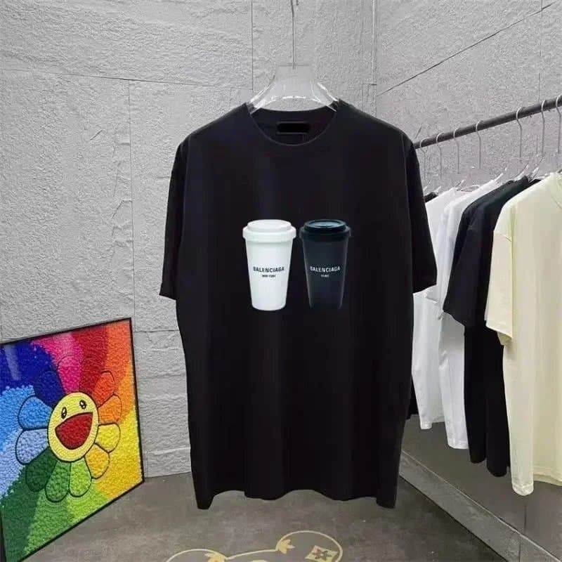 Balenciaga Coffee Cup Graphic Tee Black