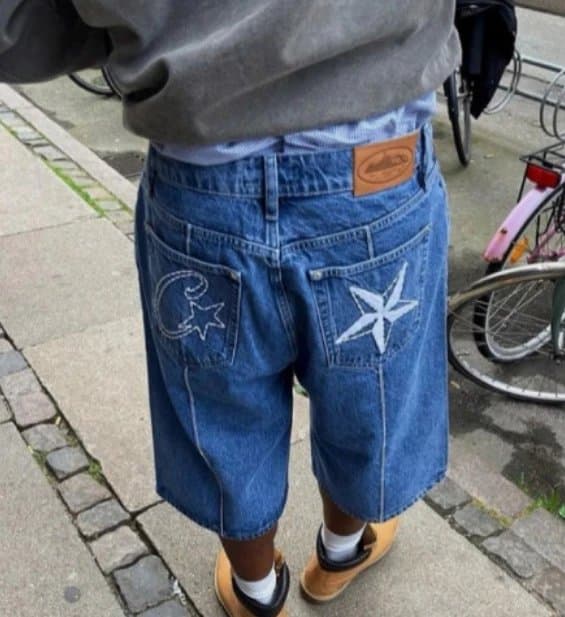 Levi's Denim Shorts Star and Moon Embroidery