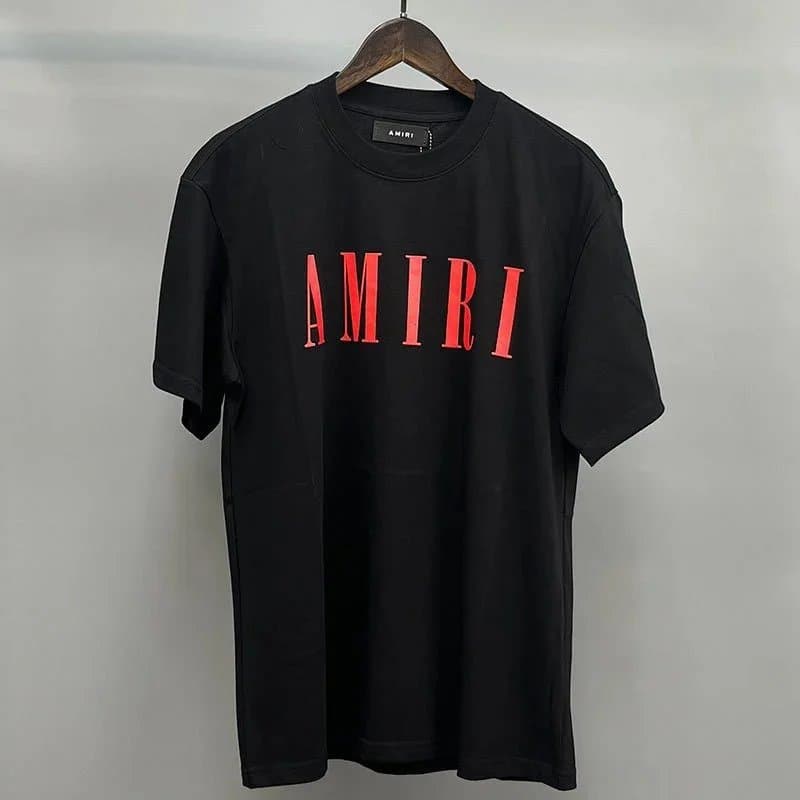 Amiri Logo Graphic Tee Multicolor Logo — 黑色红色字母