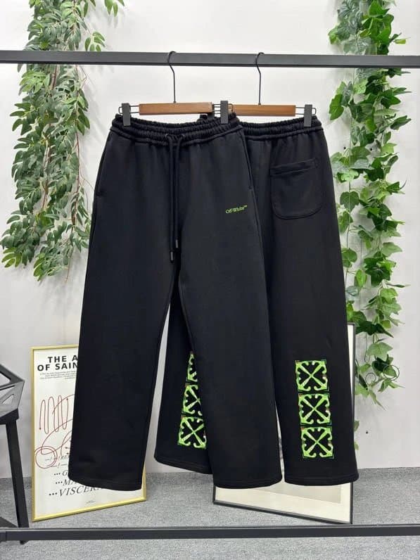Off-White Track Pants Industrial Green Logo