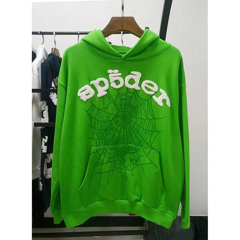 Sp5der Hoodie Spider Web — 187 绿色