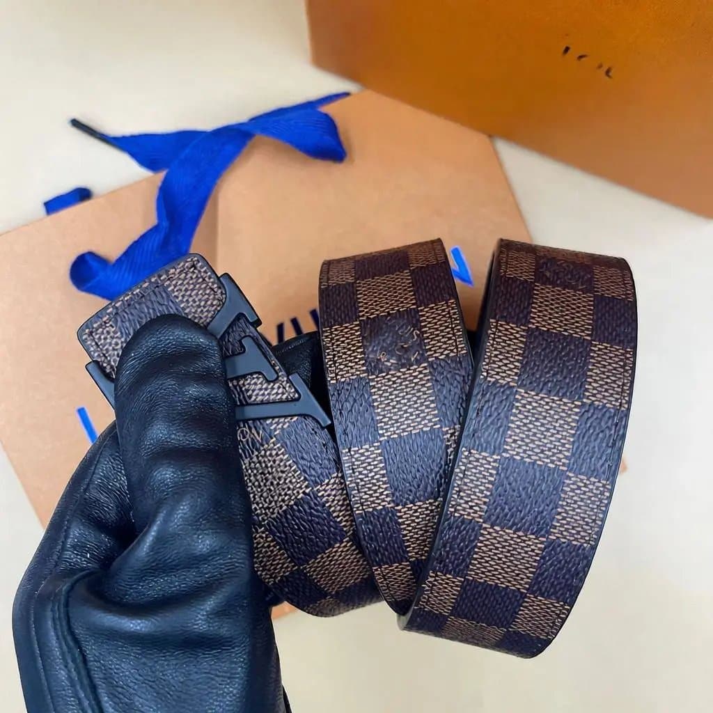 Louis Vuitton Reversible Belt Monogram Eclipse — 咖格黑底+L黑扣