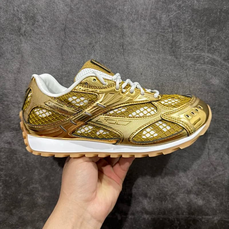 Bottega Veneta Andiamo Metallic Gold Mesh